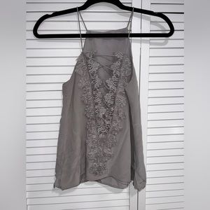 CAMI NYC Gray Lace Tank